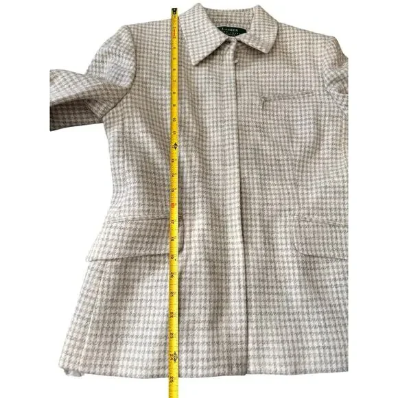 Lauren Ralph Lauren 100% Wool Houndstooth Blazer Jacket 8P NWT Vintage Classic - Picture 7 of 9